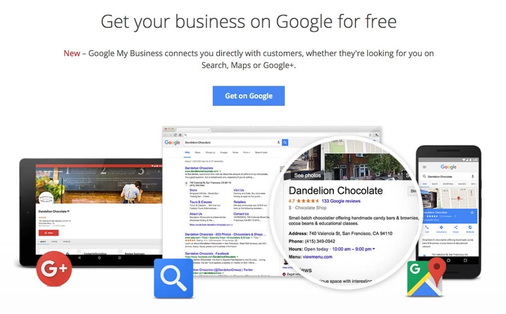 Google business page